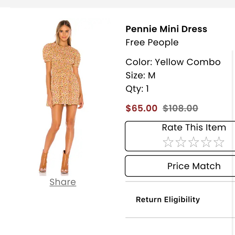 Free people yellow dress